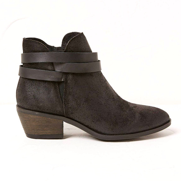 FAT FACE Black Leather EMMA STRAPPY Ankle Boots Sz 8 NWT - Picture 14 of 15